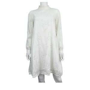 by TiMo White Eyelet Dress Size S H0434